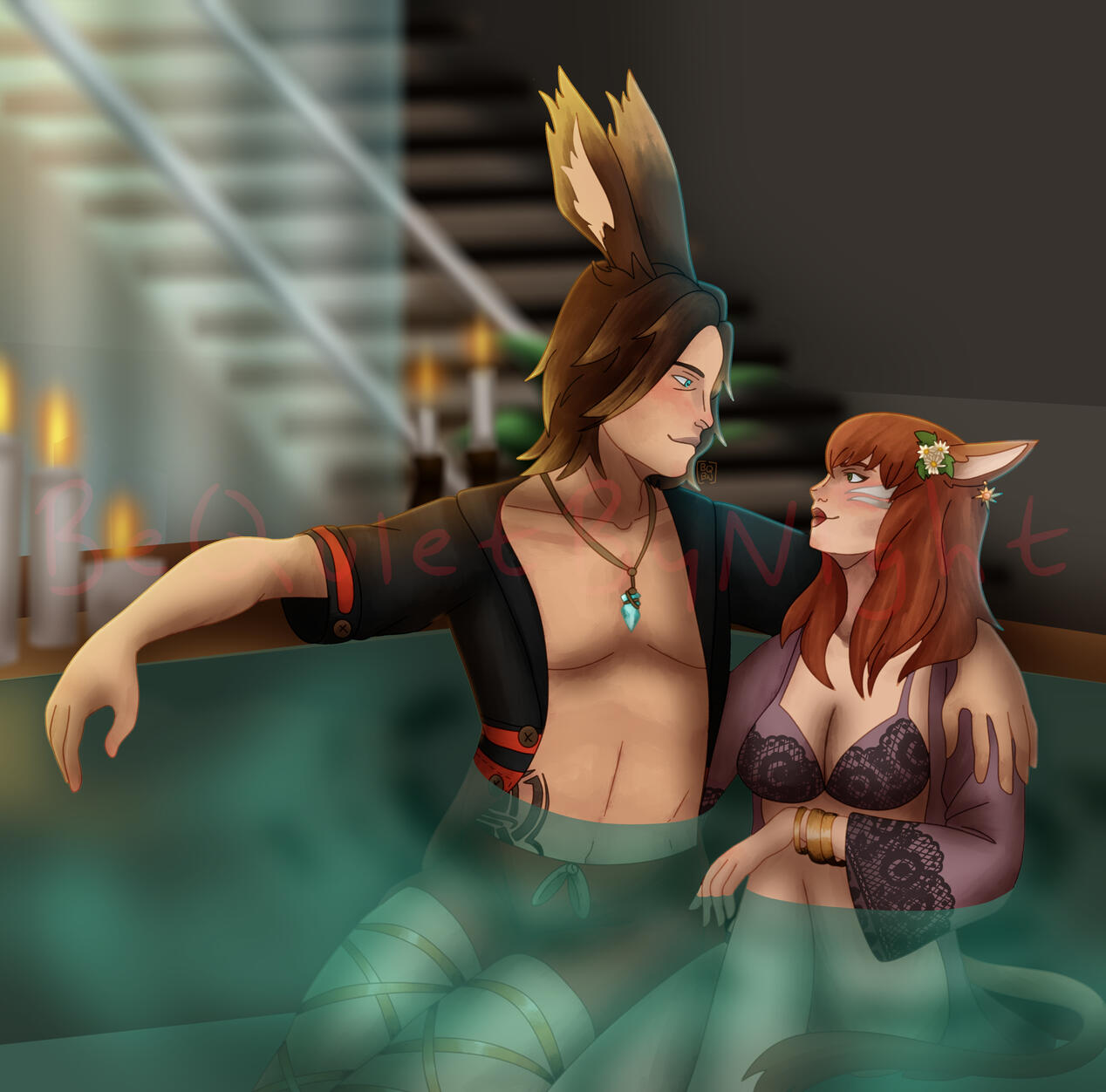 Waist Up, Detailed Background + Additional Character