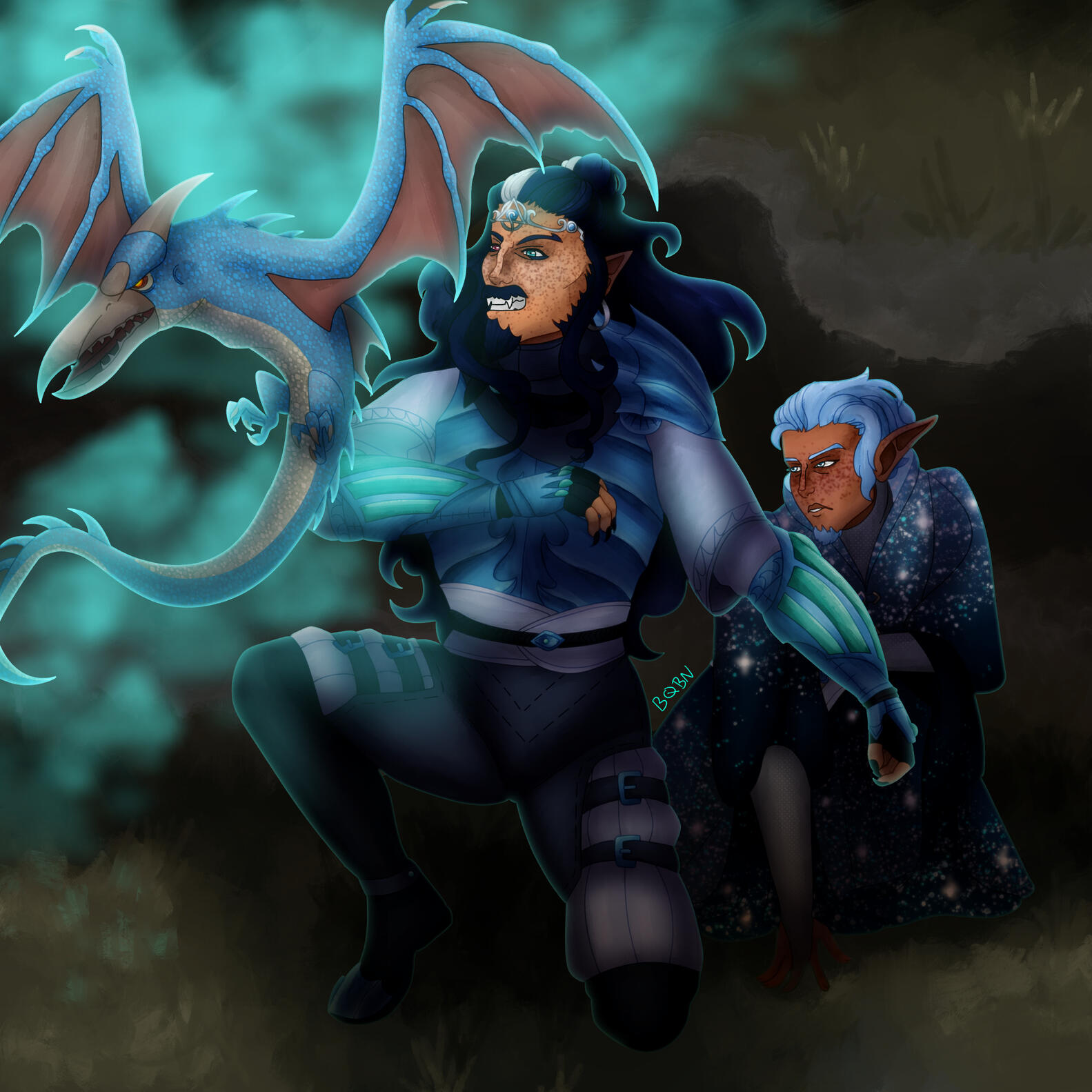 Hanny and Ziranchor for Freddyyy (Ft a Cliff Racer)